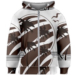 Palm Tree Design-01 (1) Kids  Zipper Hoodie Without Drawstring by thenyshirt