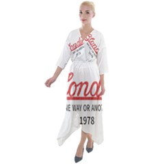 Blondie One Way Or Another 1978-01 Quarter Sleeve Wrap Front Maxi Dress by thenyshirt