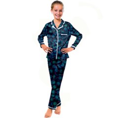 Background Abstract Textile Design Kid s Satin Long Sleeve Pajamas Set by Ravend