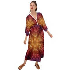 Fractal Abstract Artistic Grecian Style  Maxi Dress by Ravend