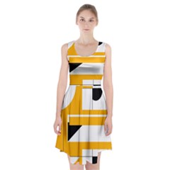 Design Pattern Yellow Background Art Racerback Midi Dress by Jancukart