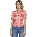 Background Watermelon Pattern Fruit Food Sweet Puffed Short Sleeve Button Up Jacket View1