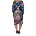 Easter Bunny Rabbit Flowers Easter Happy Easter Velvet Midi Pencil Skirt View2