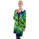 Fractal Art Pattern Abstract Fantasy Digital Hooded Pocket Cardigan View1