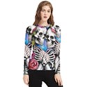 Floral Skeletons Women s Long Sleeve Rash Guard View1