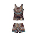 Bohemian Flair In Blue And Earthtones Kids  Boyleg Swimsuit View2