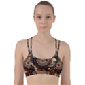 Bohemian Flair In Blue And Earthtones Line Them Up Sports Bra View1