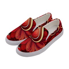 Bohemian Flower Drop Women s Canvas Slip Ons by HWDesign