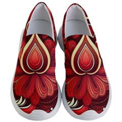 Bohemian Flower Drop Women s Lightweight Slip Ons by HWDesign