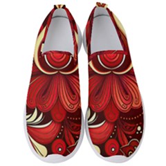 Bohemian Flower Drop Men s Slip On Sneakers by HWDesign