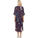 Bohemian  stars, moons, and dreamcatchers Double Cuff Midi Dress View4