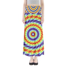 Mandala Kaleidoscope Background Full Length Maxi Skirt by Ravend