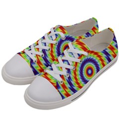 Mandala Kaleidoscope Background Women s Low Top Canvas Sneakers by Ravend