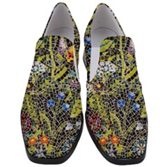 Mosaic Background Pattern Texture Women Slip On Heel Loafers by Ravend