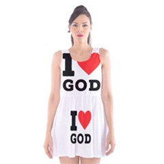 I Love God Scoop Neck Skater Dress by ilovewhateva