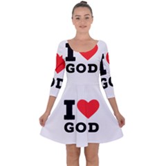 I Love God Quarter Sleeve Skater Dress by ilovewhateva