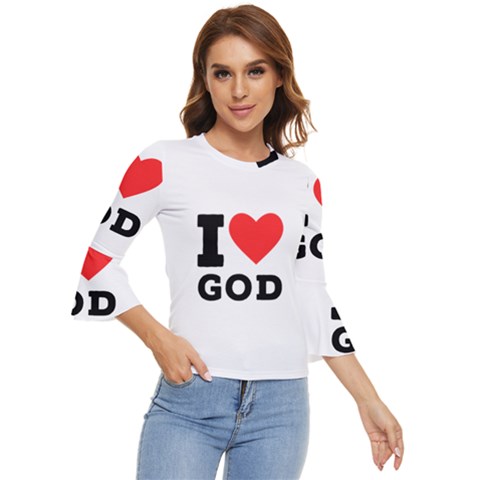 I Love God Bell Sleeve Top by ilovewhateva