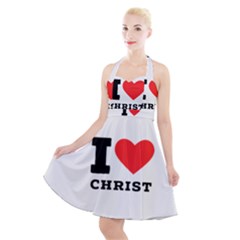 I Love Christ Halter Party Swing Dress  by ilovewhateva