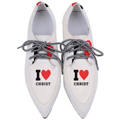 I Love Christ Pointed Oxford Shoes by ilovewhateva