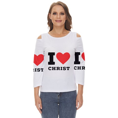 I Love Christ Cut Out Wide Sleeve Top by ilovewhateva