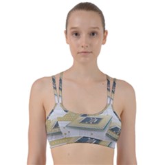 Technics Design Element Set Pattern Graphic Symbol Line Them Up Sports Bra by danenraven