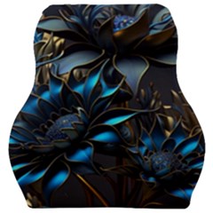 Flower Metal Flowers Sculpture Car Seat Velour Cushion  by Ravend