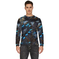 Flower Metal Flowers Sculpture Men s Fleece Sweatshirt by Ravend