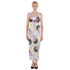 Pattern Pastel Drawing Art Fitted Maxi Dress by Uceng