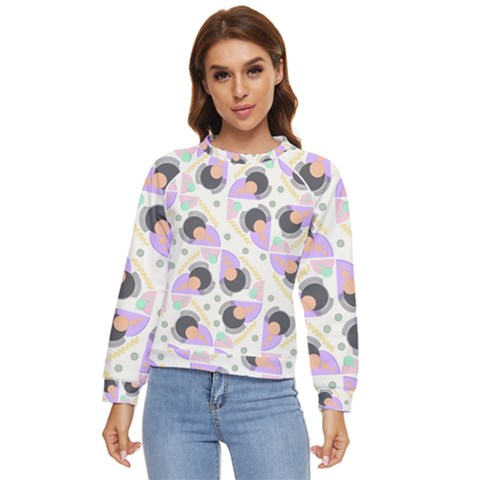 Pattern Pastel Drawing Art Women s Long Sleeve Raglan Tee by Uceng