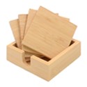Pattern Pastel Drawing Art Bamboo Coaster Set View1