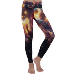 Nebula Galaxy Stars Astronomy Kids  Lightweight Velour Classic Yoga Leggings by Uceng