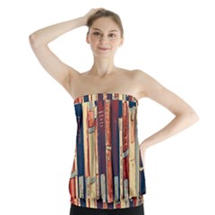 Books Shelf Library Book Shelf Strapless Top by Uceng