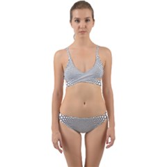 Hexagon Honeycombs Pattern Structure Abstract Wrap Around Bikini Set by Ravend