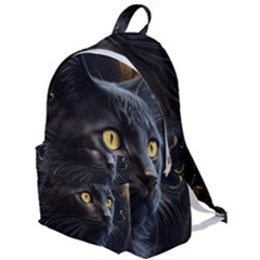 Ai Generated Cat Moon Feline Cute The Plain Backpack by Ravend