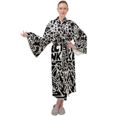 Arctic Monkeys Digital Wallpaper Pattern No People Creativity Maxi Velvet Kimono by Sudhe