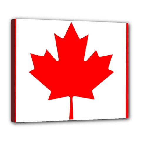 Canada Flag Canadian Flag View Deluxe Canvas 24  X 20  (stretched) by Ravend