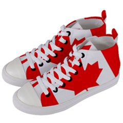 Canada Flag Canadian Flag View Women s Mid-top Canvas Sneakers by Ravend