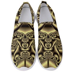 Background Fractal Sample Fantasy Texture Design Men s Slip On Sneakers by Ravend