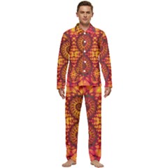 Art Pattern Fractal Design Abstract Artwork Men s Long Sleeve Velvet Pocket Pajamas Set by Ravend