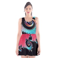 Fractals Abstract Art Digital Art Abstract Art Scoop Neck Skater Dress by Ravend