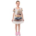 Ai Generated Noodles Pirate Chinese Food Food Kids  Short Sleeve Velvet Dress View1