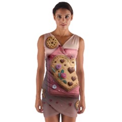 Cookies Valentine Heart Holiday Gift Love Wrap Front Bodycon Dress by danenraven