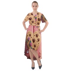 Cookies Valentine Heart Holiday Gift Love Front Wrap High Low Dress by danenraven