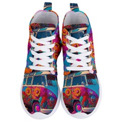 Ai Generated Beetle Volkswagen Bug Car Bus Women s Lightweight High Top Sneakers by danenraven