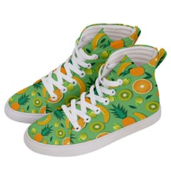 Fruit Tropical Pattern Design Art Pattern Women s Hi-top Skate Sneakers by Ravend