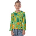 Fruit Tropical Pattern Design Art Pattern Kids  Frill Detail Tee View1