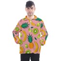 Fruits Tropical Pattern Design Art Men s Half Zip Pullover View1