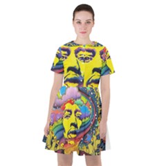 Psychedelic Rock Jimi Hendrix Sailor Dress by Jancukart