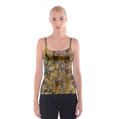 Rusty Orange Abstract Surface Spaghetti Strap Top by dflcprintsclothing