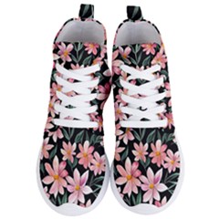 Classy Botanicals – Watercolor Flowers Botanical Women s Lightweight High Top Sneakers by GardenOfOphir